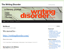 Tablet Screenshot of blog.thewritingdisorder.com
